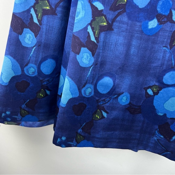 Kate Spade Blue Floral A Line Knee Length Skirt Size XS - Picture 3 of 9